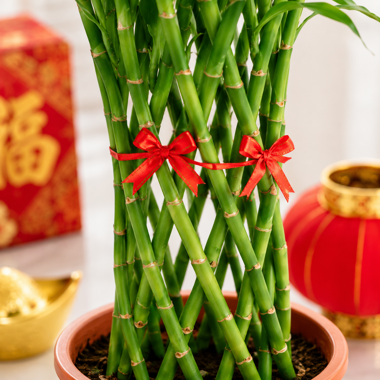 CNY Lucky Bamboo Straight Out | Potted Plant