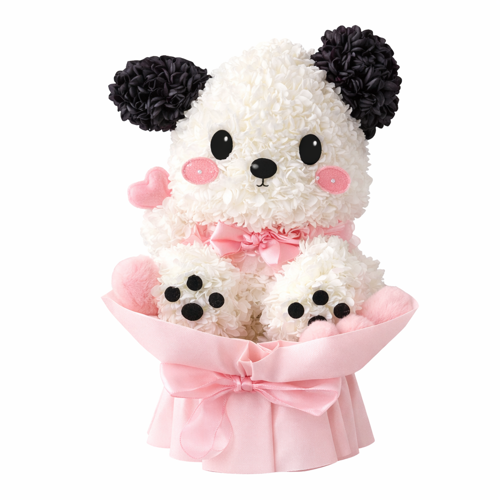 Blossom Whimsy Pup | Crochet Flower Bouquet