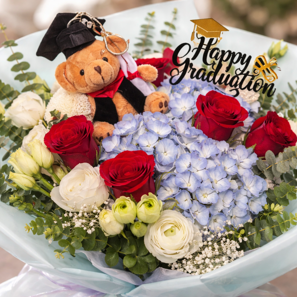 Blue Horizon (Roses, Hydrangeas, Lisianthus) | Fresh Bouquet