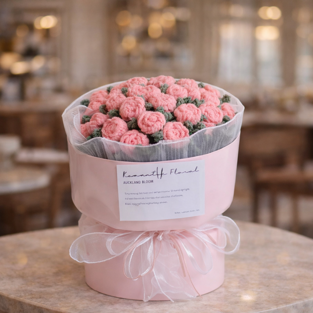 Blush Keepsake | Crochet Flower Bouquet