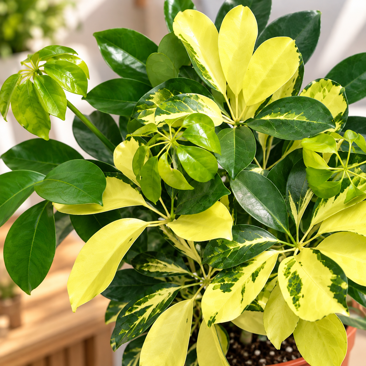Variegated Schefflera Umbrella Plant | Indoor & Outdoor Plant