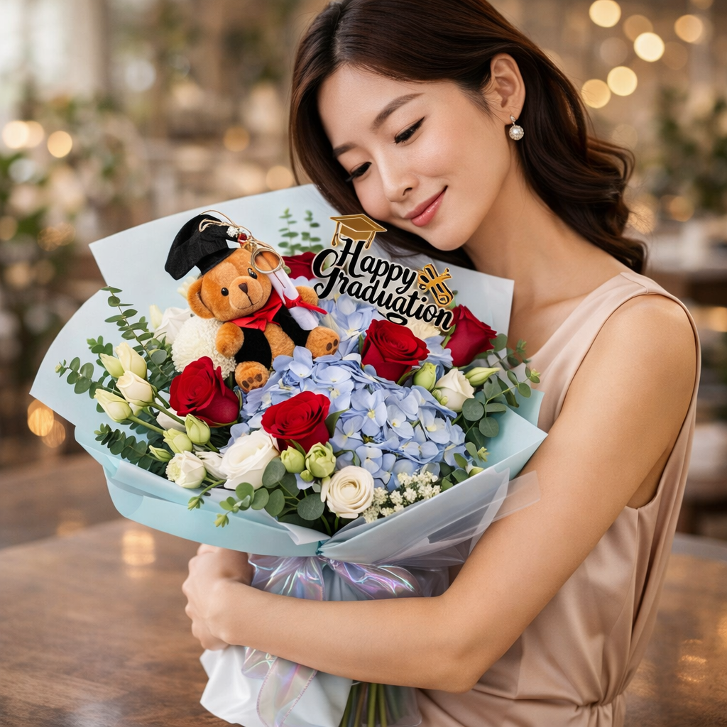 Blue Horizon (Roses, Hydrangeas, Lisianthus) | Fresh Bouquet