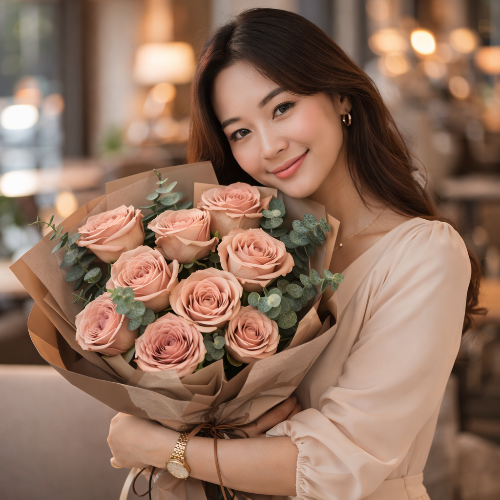 Mocha Embrace (Roses) | Flower Bouquet