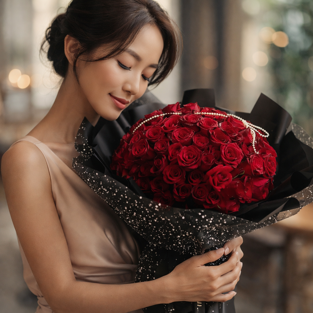 Moonlit Promise (Red Roses) | 99 Roses Bouquet