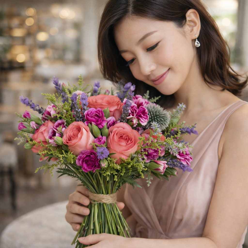 Lavender Bloomrush (Roses, Ranunculus, Lavender) | Flower Bouquet