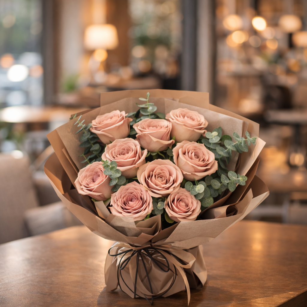 Mocha Embrace (Roses) | Flower Bouquet