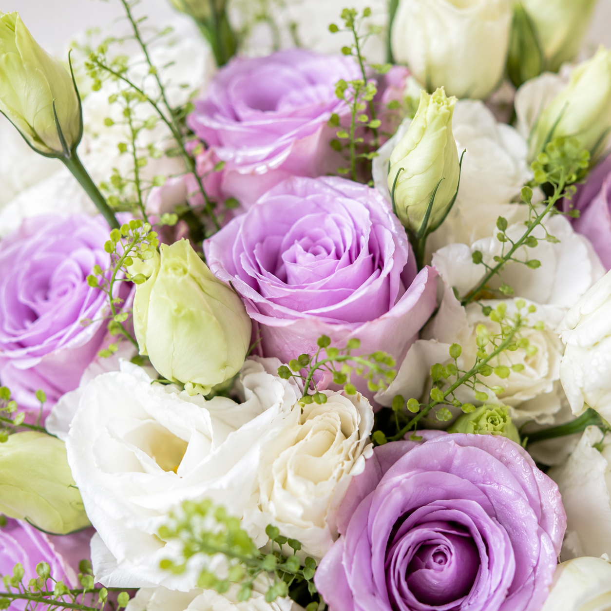 Lavender Vows (Lilac Roses, Lisianthus) | Fresh Bridal Bouquet