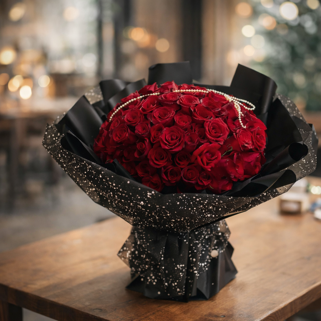 Moonlit Promise (Red Roses) | 99 Roses Bouquet