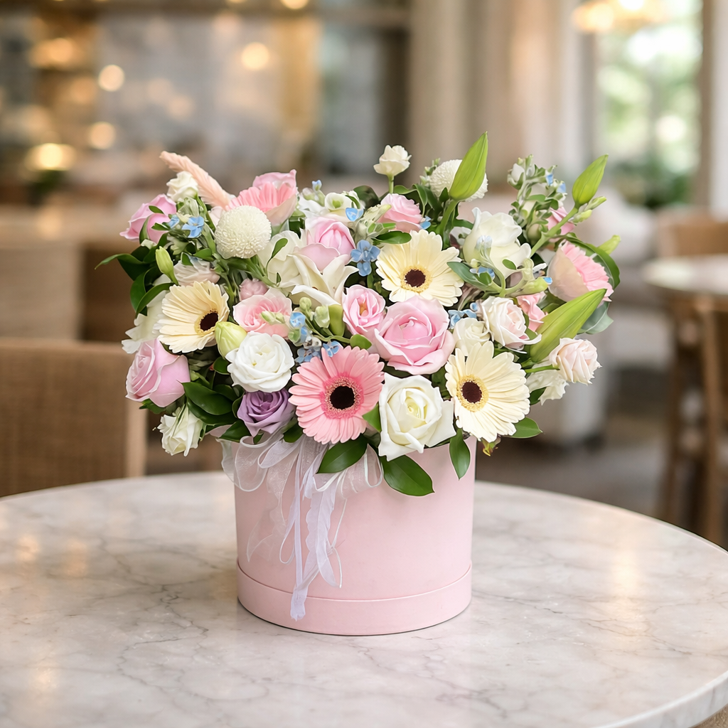 Petal Haven (Roses, Lisianthus, Lilies) | Fresh Flower Bouquet