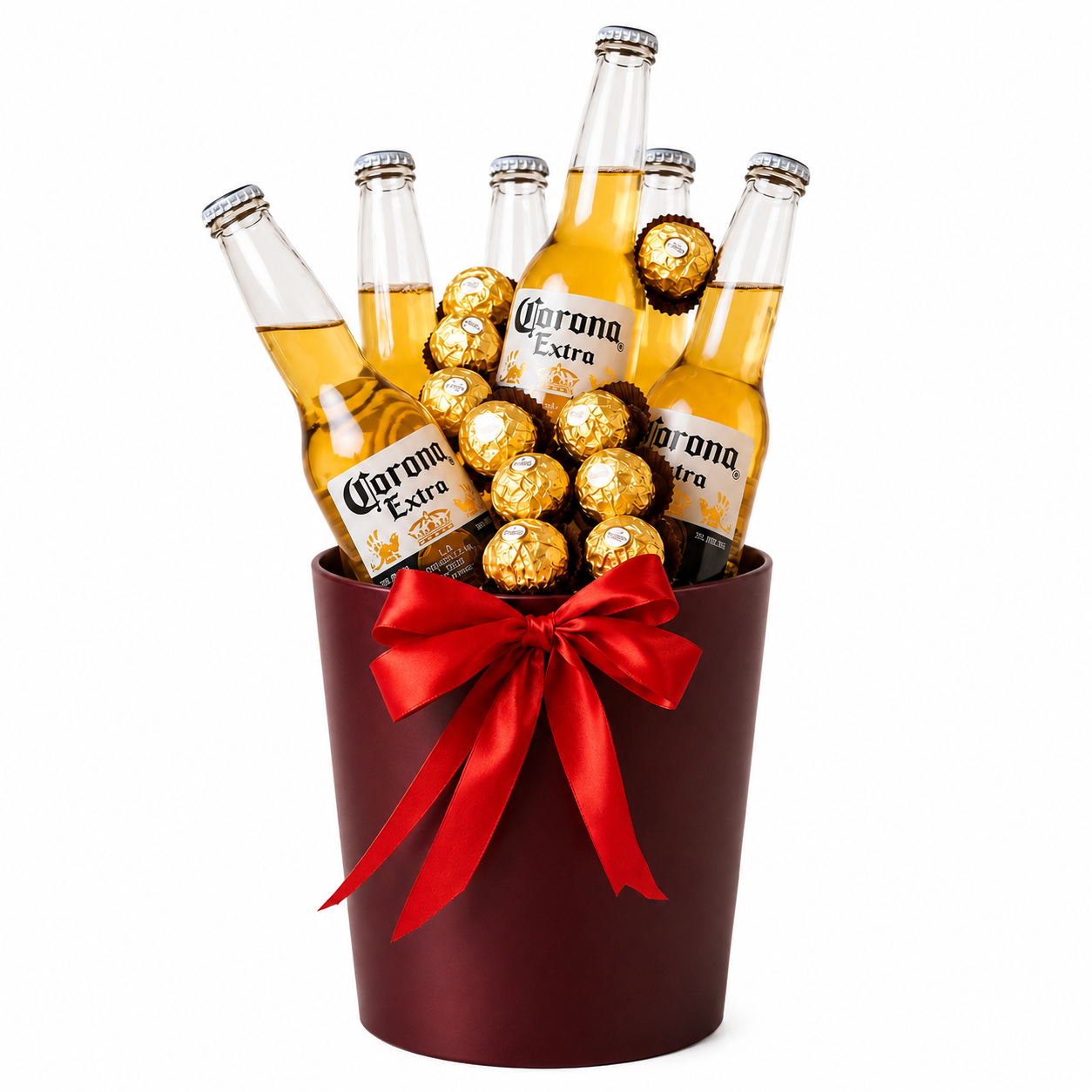 Corona & Ferrero Celebration Bucket | Beer Hamper Gift