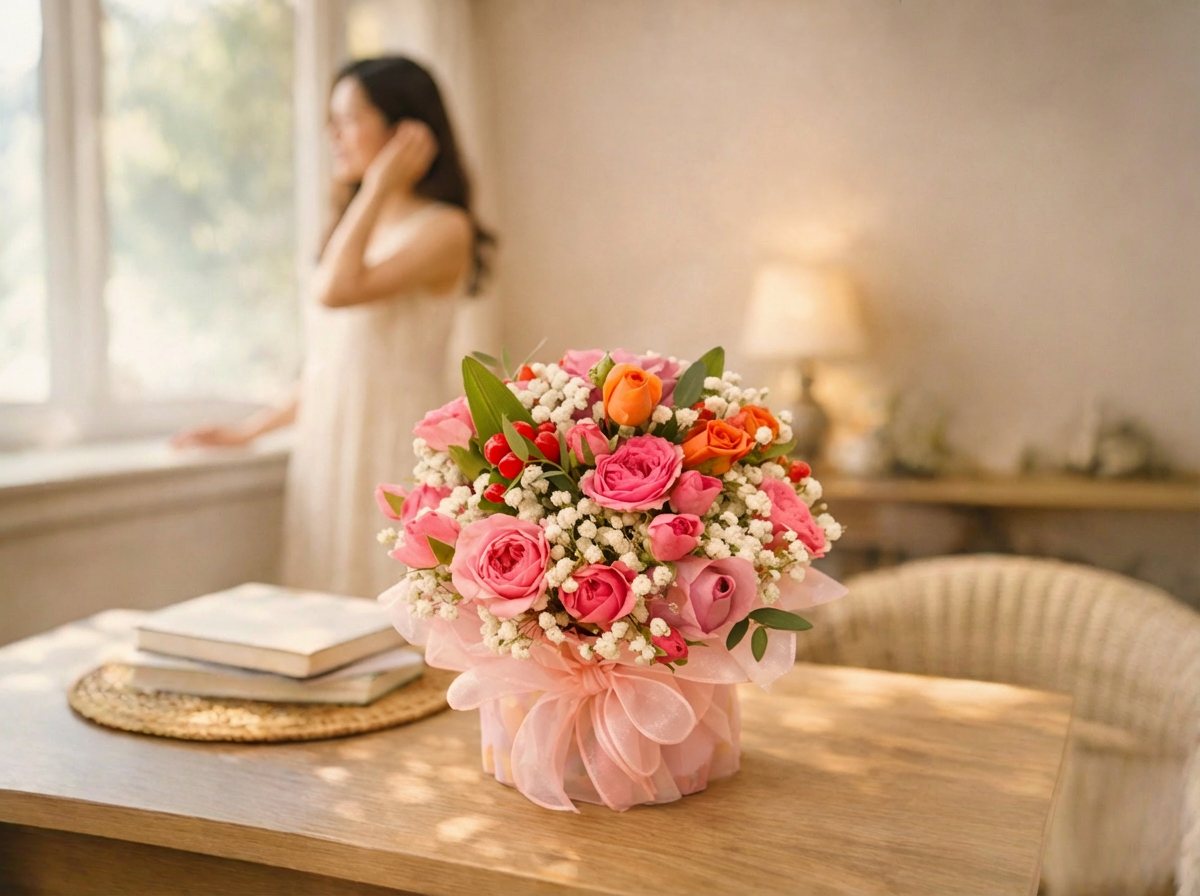 Bloom Jubilee (Roses, Baby's Breath) | Flower Bouquet