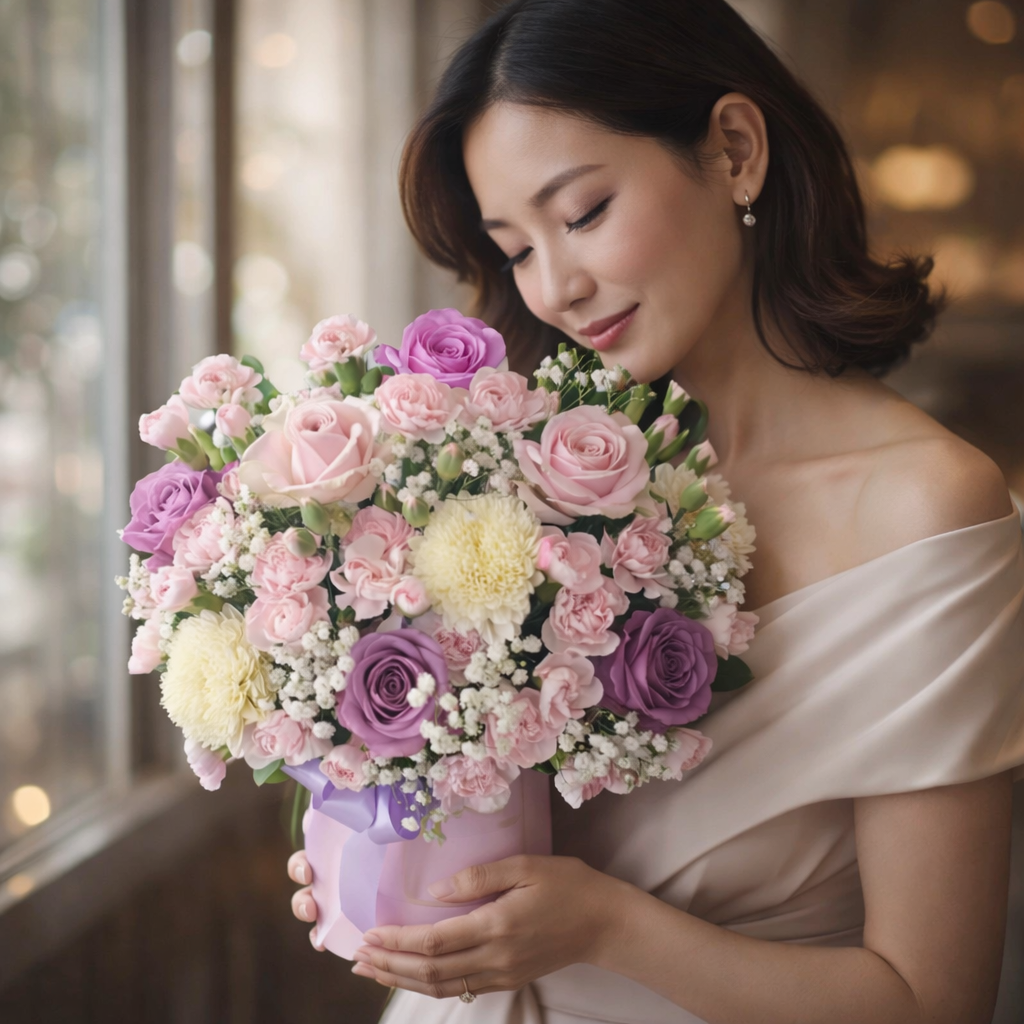 Blush Harmony (Roses, Chrysanthemum, Baby's Breath) | Bloom Box