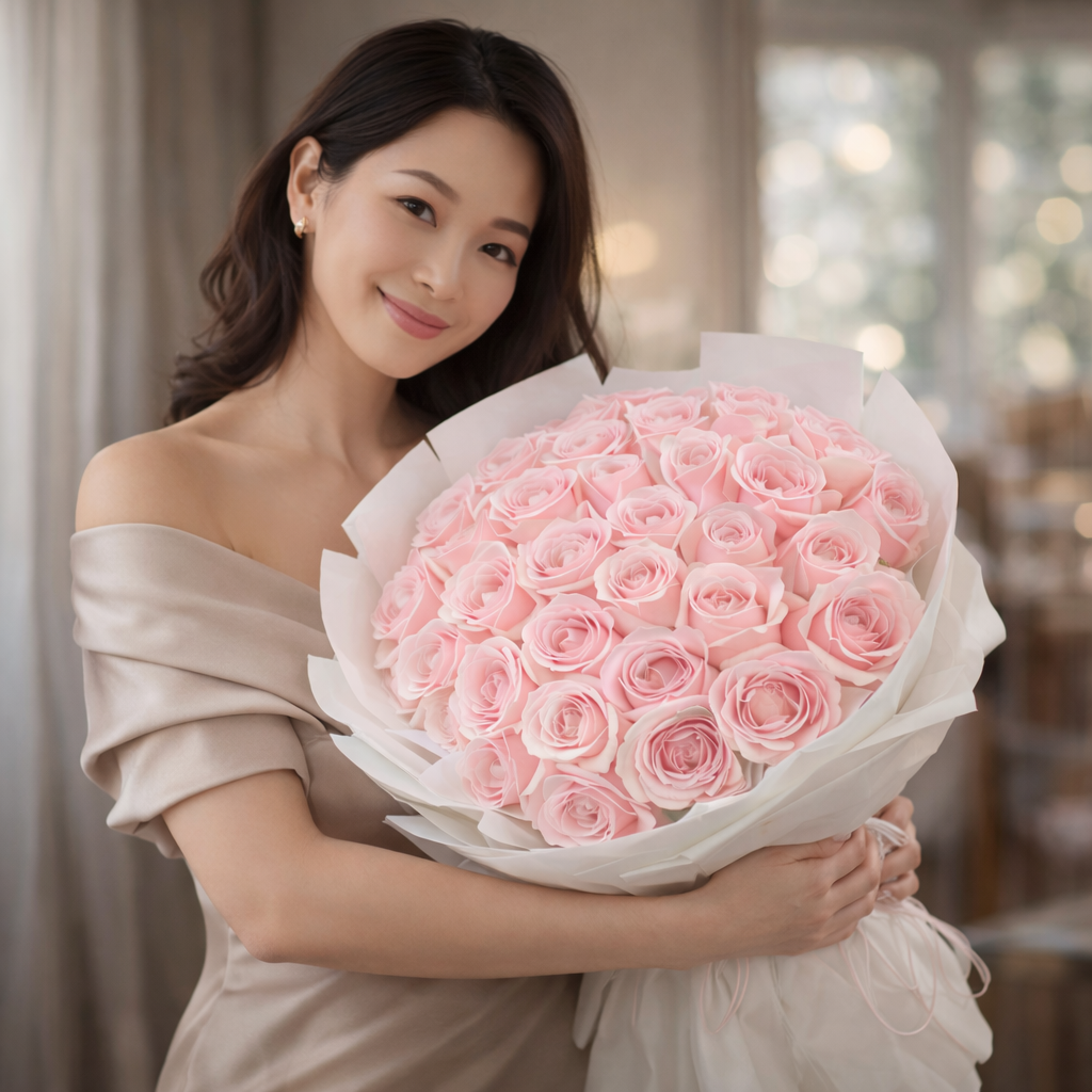 Blush Pink Sonata (Pink Roses) | Fresh Flower Bouquet