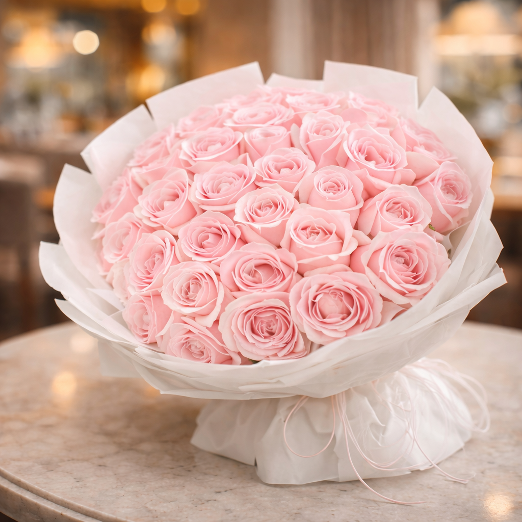 Blush Pink Sonata (Pink Roses) | Fresh Flower Bouquet