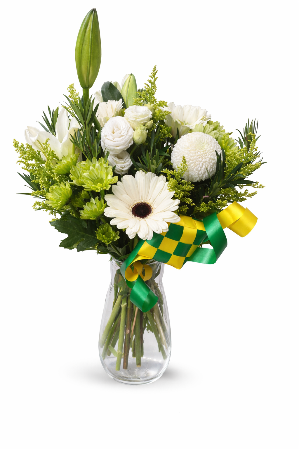 Calm Assembly (Lily, Daisy, Eustoma) | Hari Raya Vase Flowers