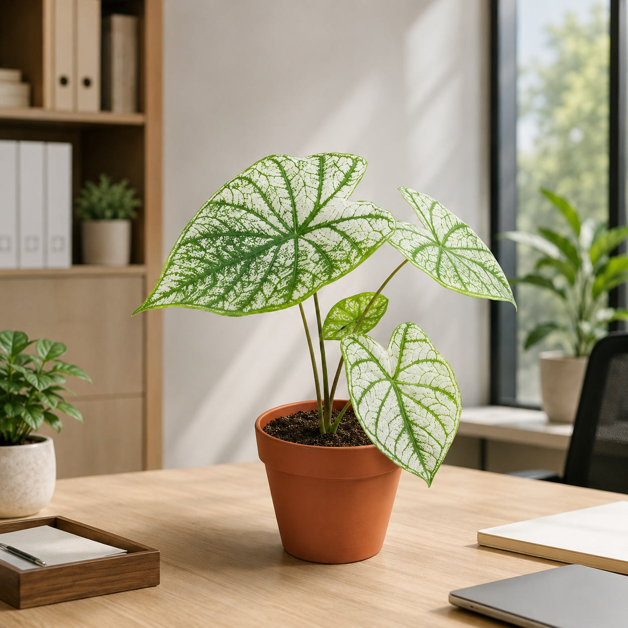 Caladium Green White | Office Plant