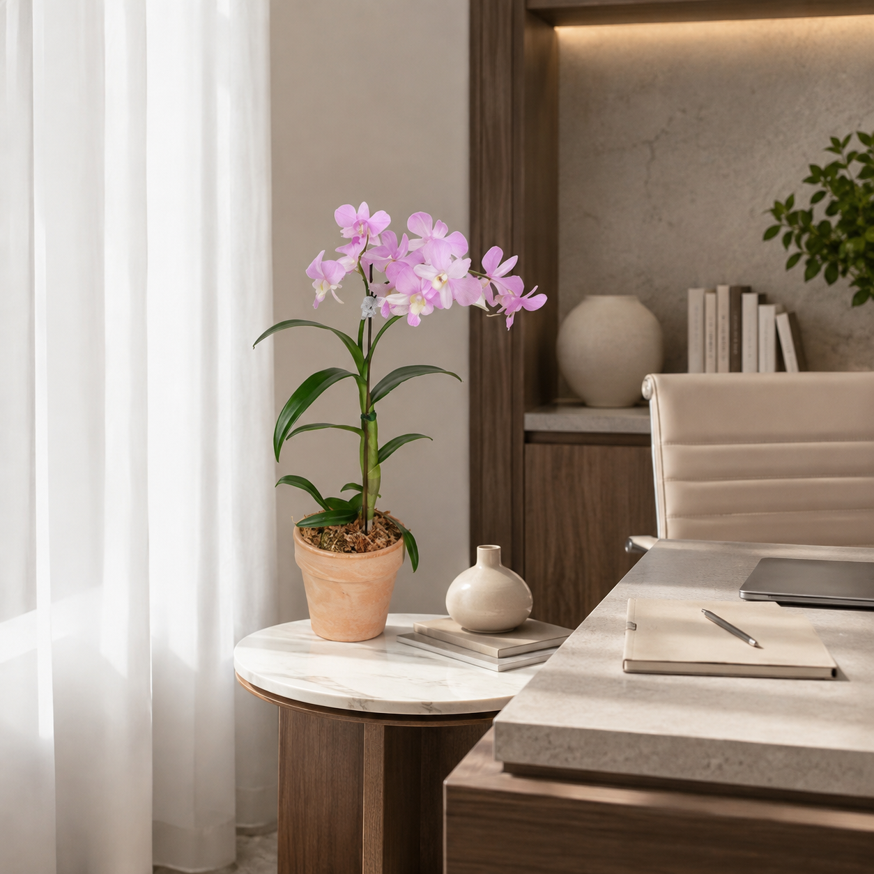 Dendrobium Violet Pink Potted | Office Plant