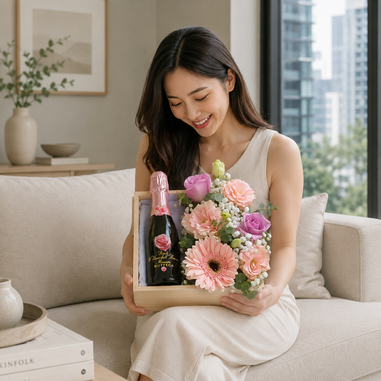 Amour Crate (Roses . Geberas) | Hamper Gift