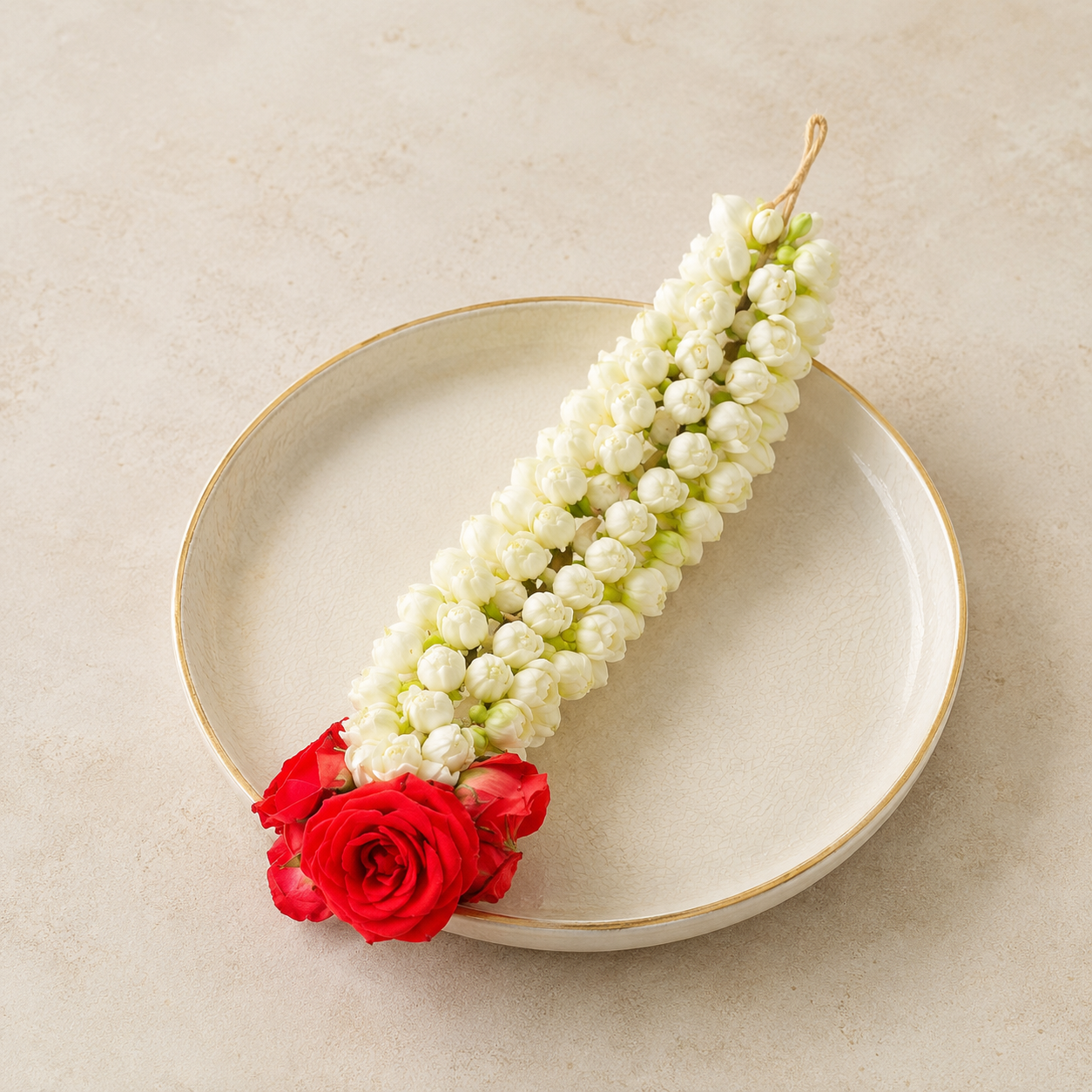 Jasmine Garland Temple String | Religious Flowers