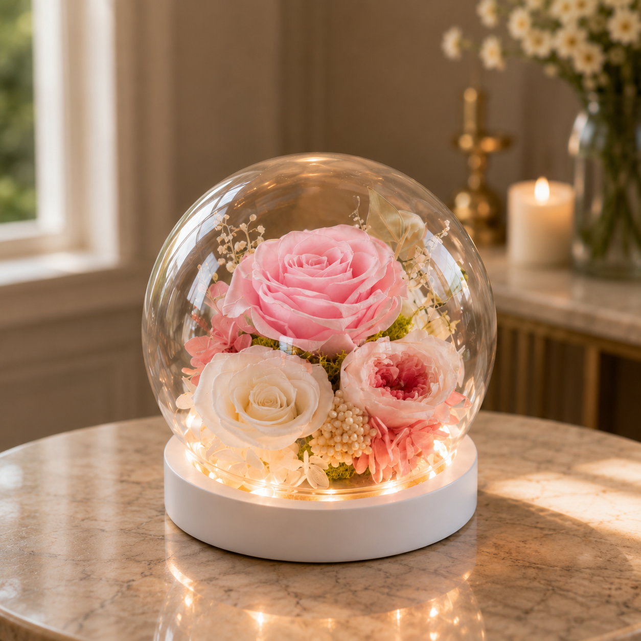 Blush Lumière (Pink Roses) | Preserved Flowers