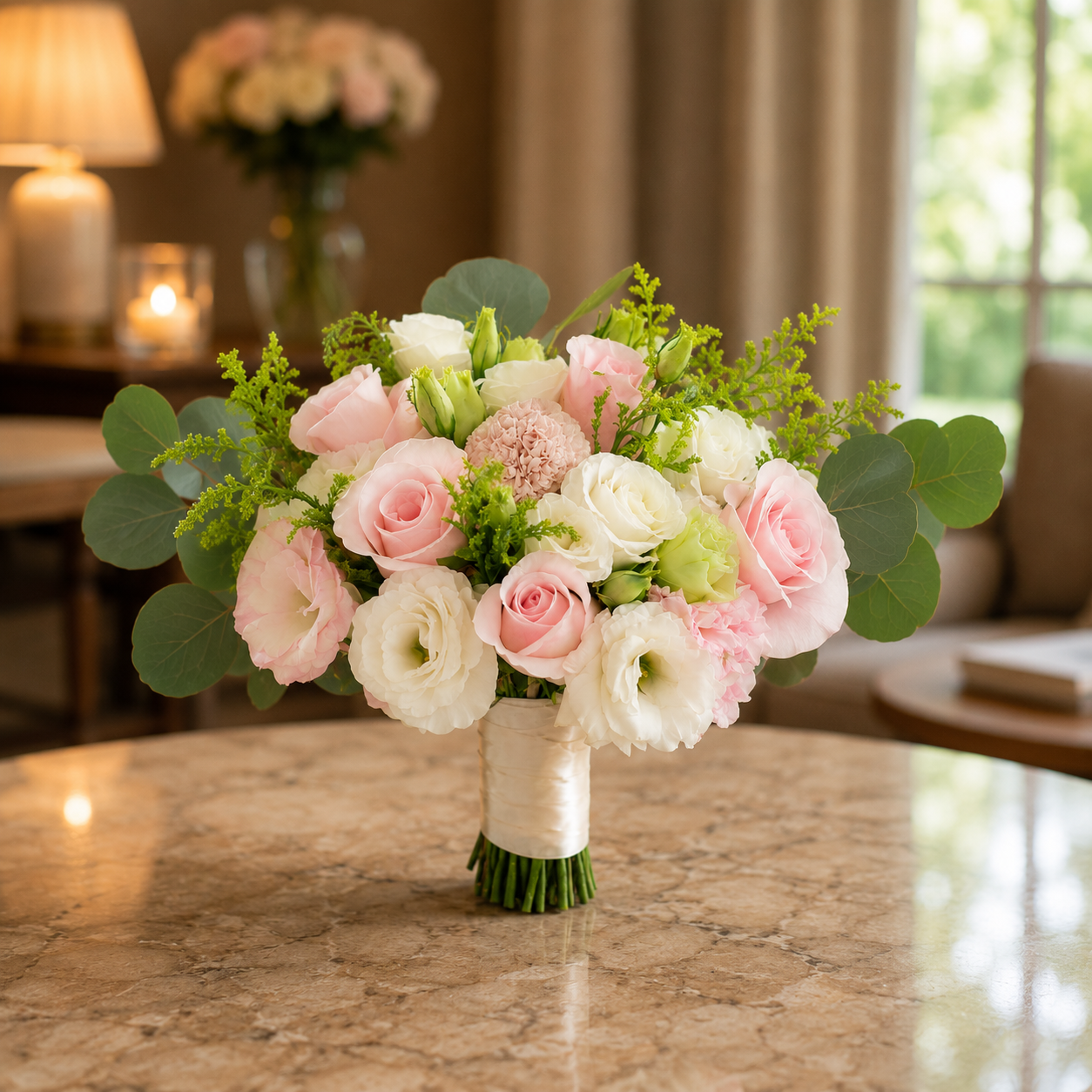 Clementine Muse (Roses, Lisianthus) | Fresh Bouquet