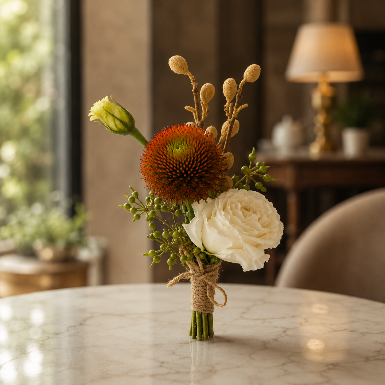 Thistle Ember (Coneflowers, Roses) | Fresh Flower Bouquet