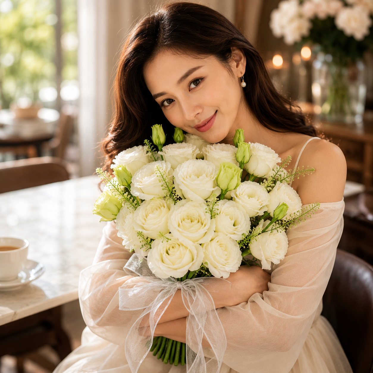 Ivory Lucent (Roses) | Fresh Flower Bouquet