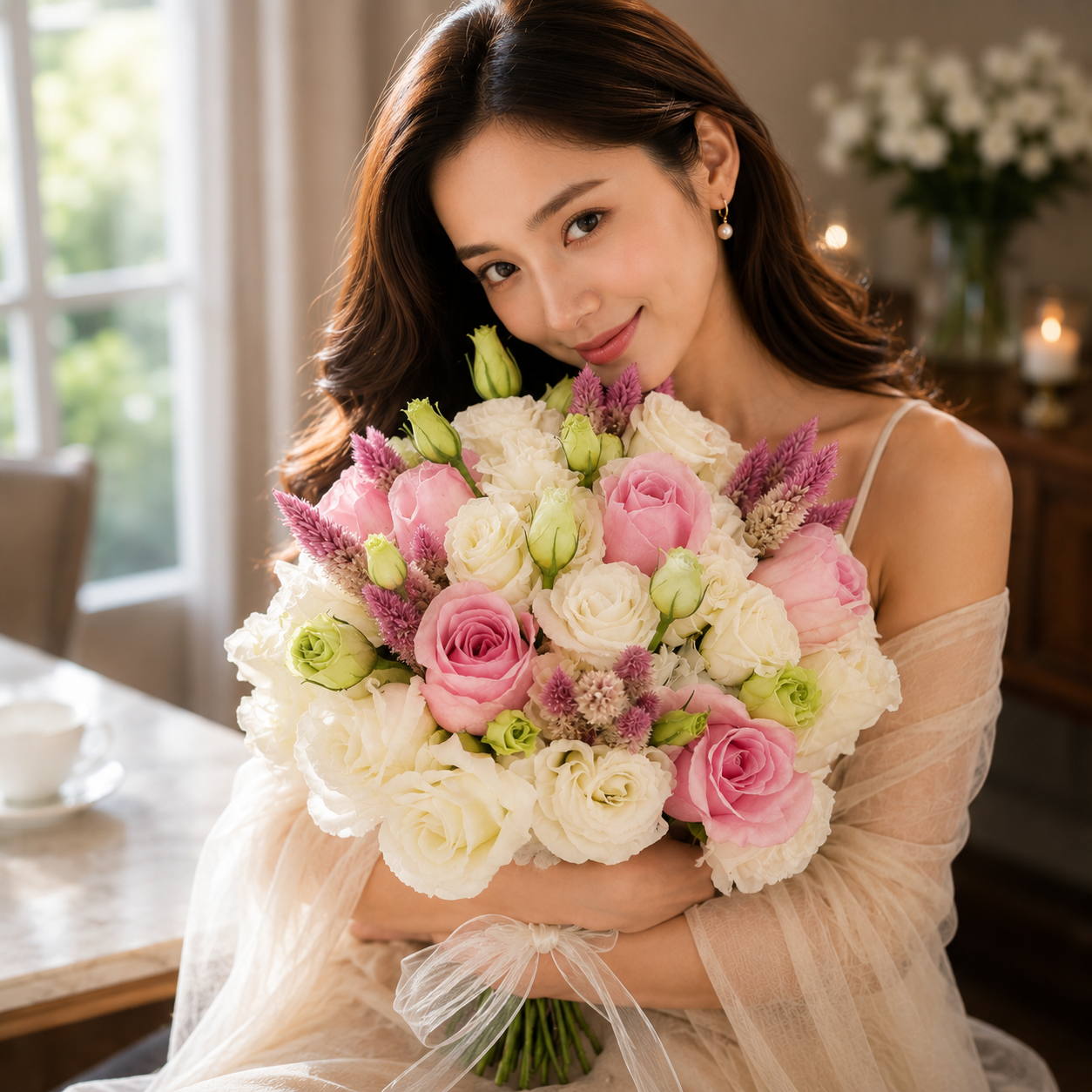 Bliss Vale (Roses, Celosia) | Fresh Flower Bouquet