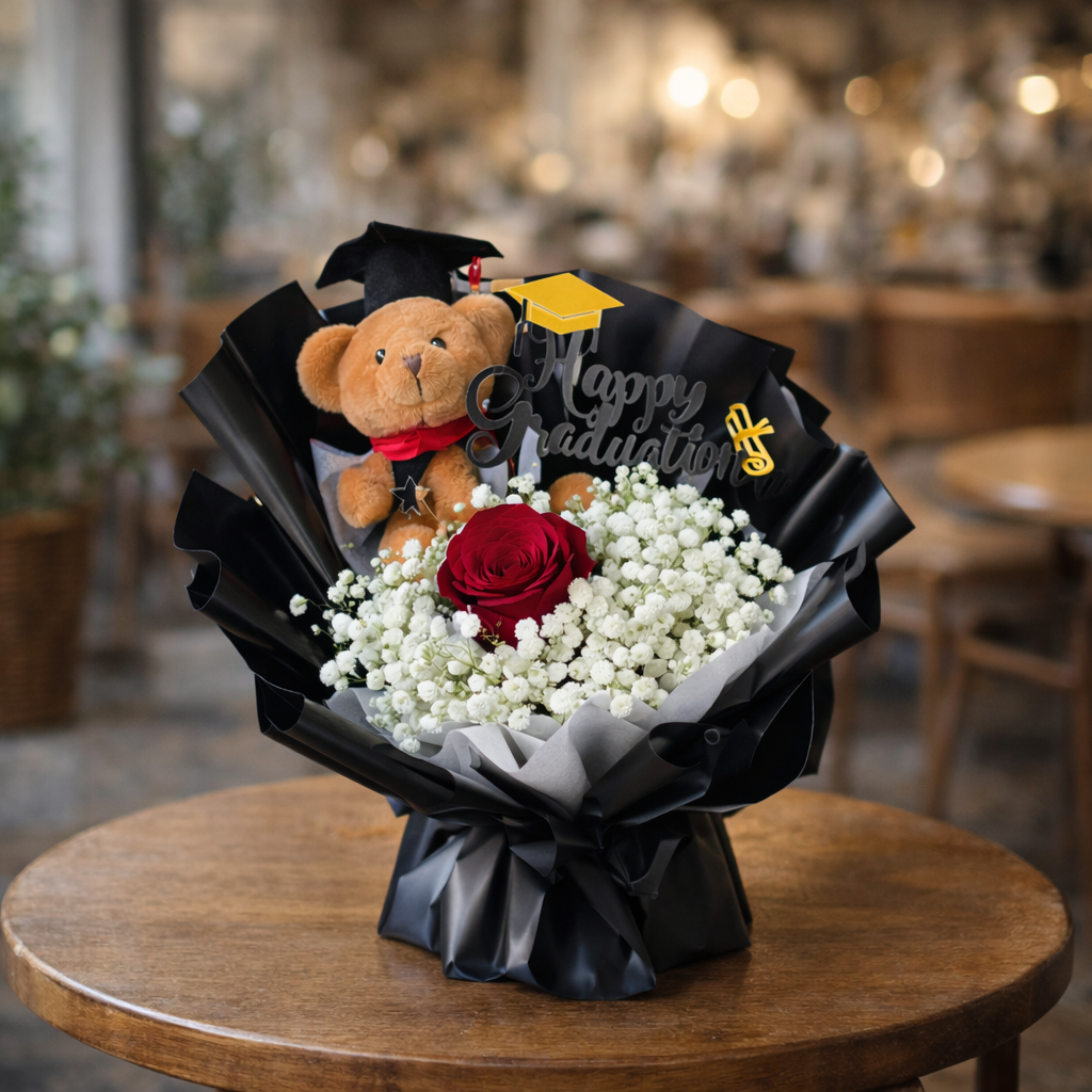 Class of Elegance (Roses, Baby's Breath) | Flower Bouquet