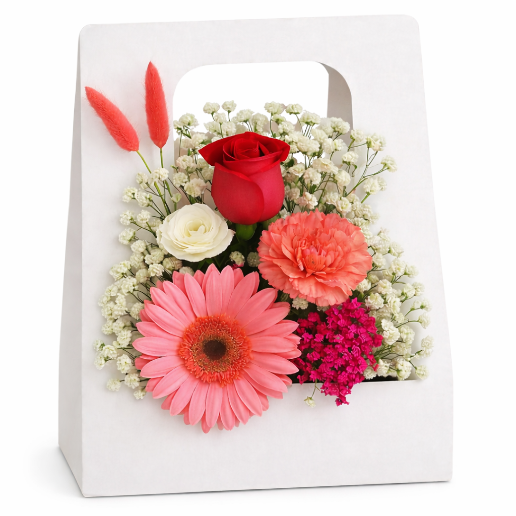 Coral Bloom (Gerbera, Carnation, Rose) | Bloom Box