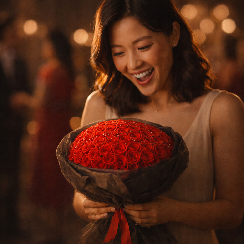 Crimson Devotion (Red Roses)| Rose Soap Flower Bouquet