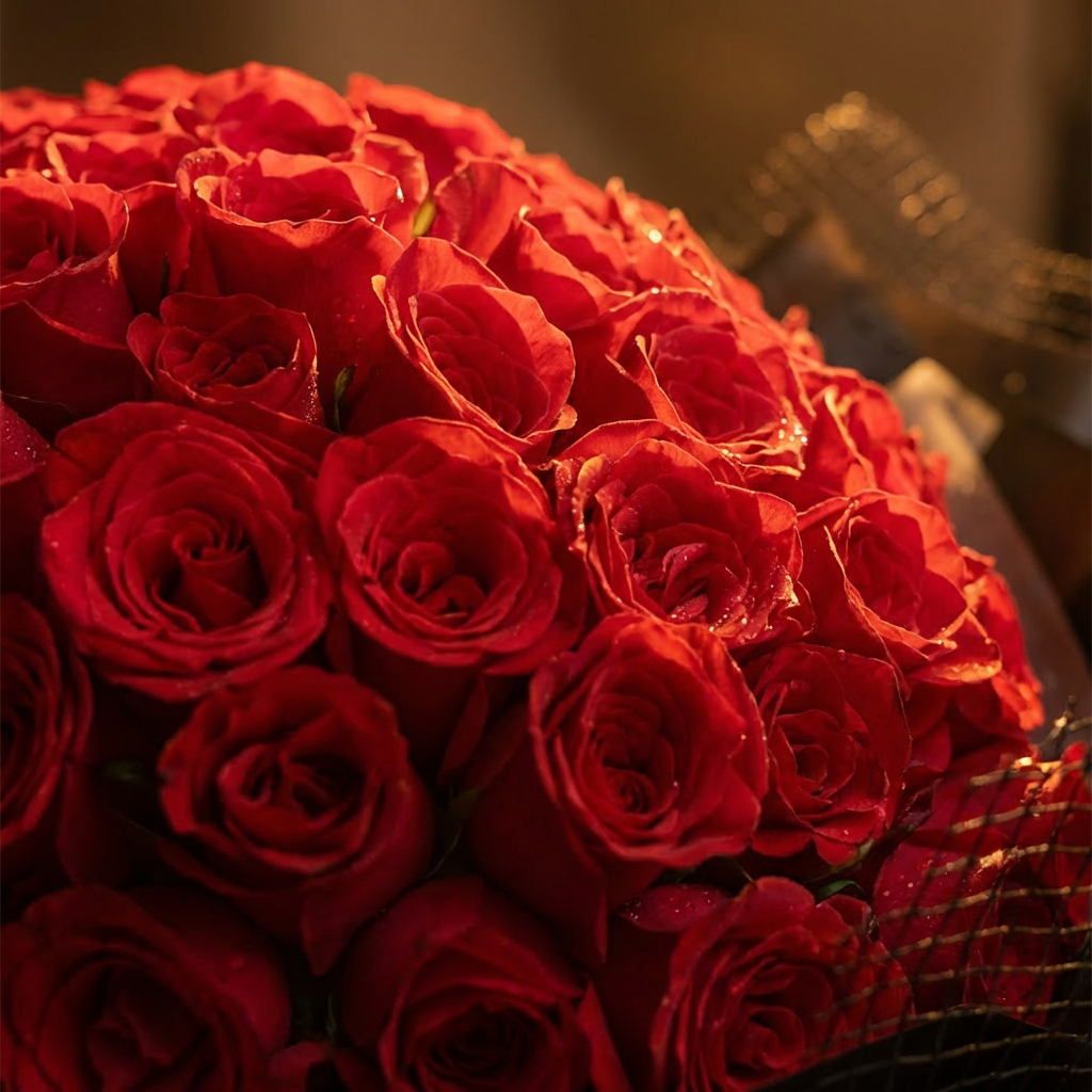Crimson Paragon (99 Fresh Red Roses) | Fresh 99 Roses Flower Bouquet