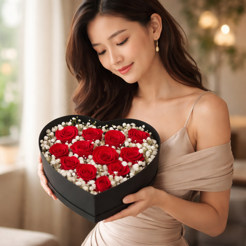 Crimson Promise (Roses, Baby's Breath) | Bloom Box