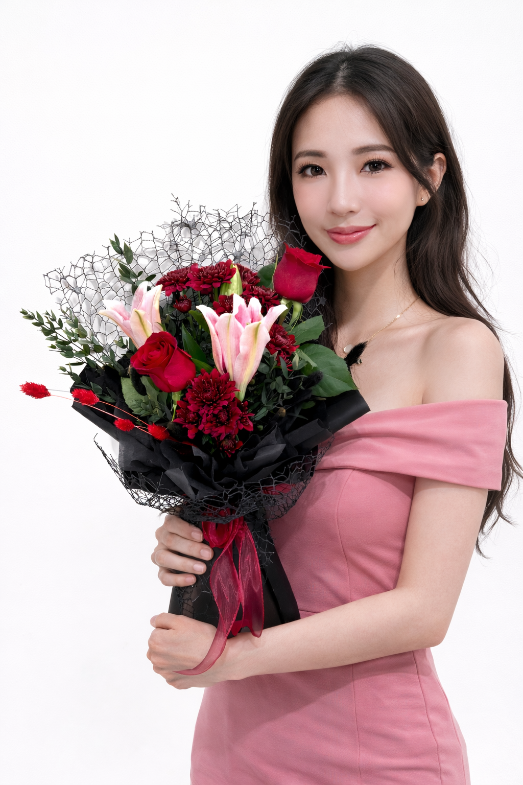 Midnight Grace (Rose, Lily) | CNY Flowers