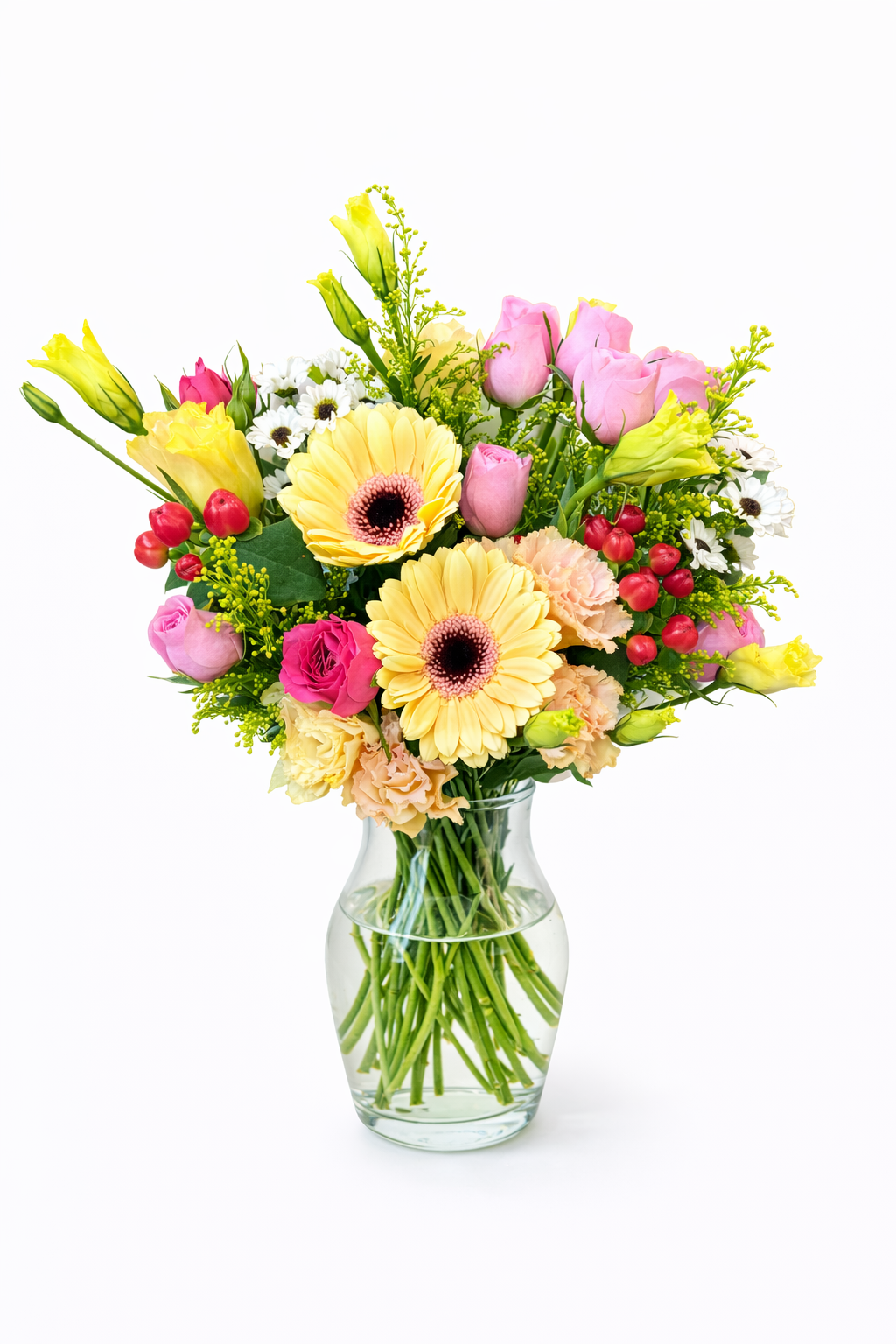 Dawn Confetti (Gerberas, Lisianthus, Roses) | Fresh Flower Bouquet