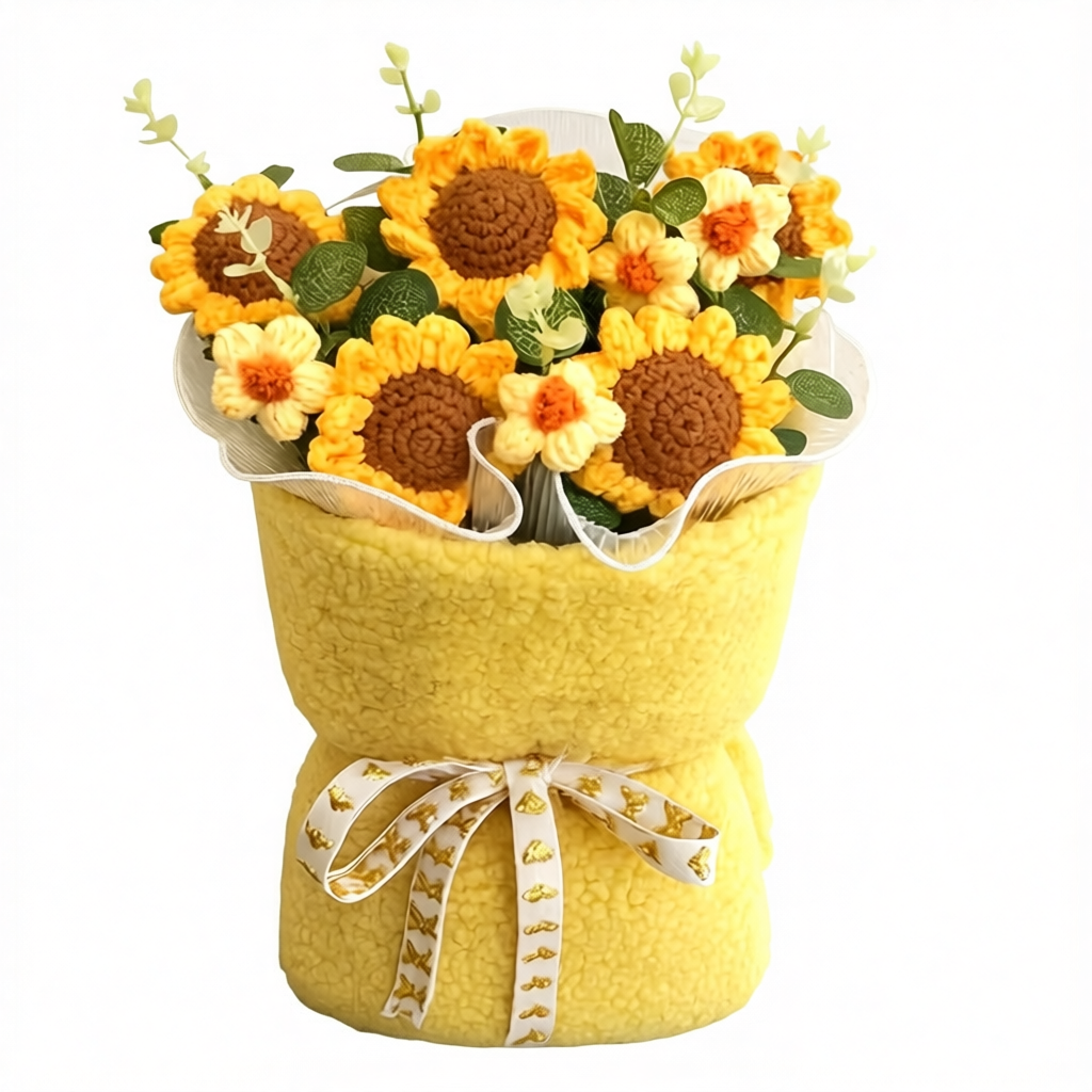 Golden Cheerloom | Crochet Flower Bouquet