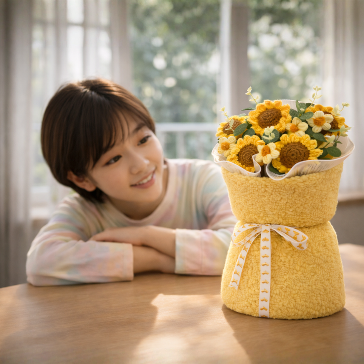 Golden Cheerloom | Crochet Flower Bouquet