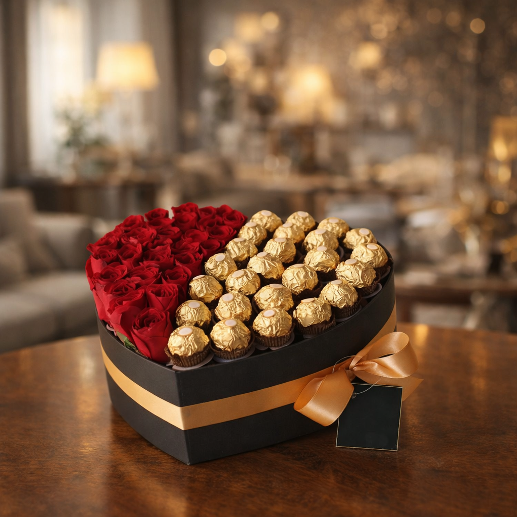 Golden Whispers (Roses) | Chocolate Bouquet