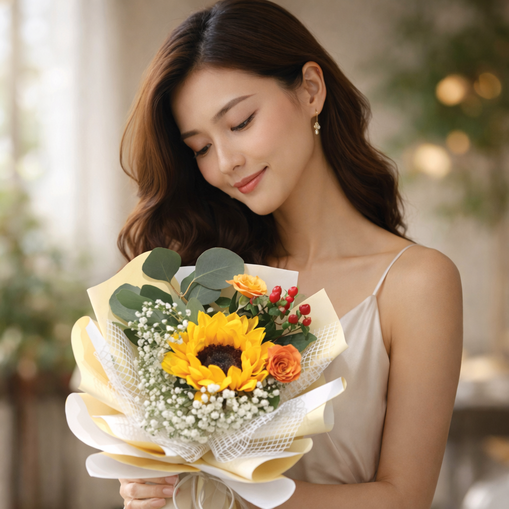 Honey Cheer (Sunflowers, Baby's Breath) | Fresh Bouquet