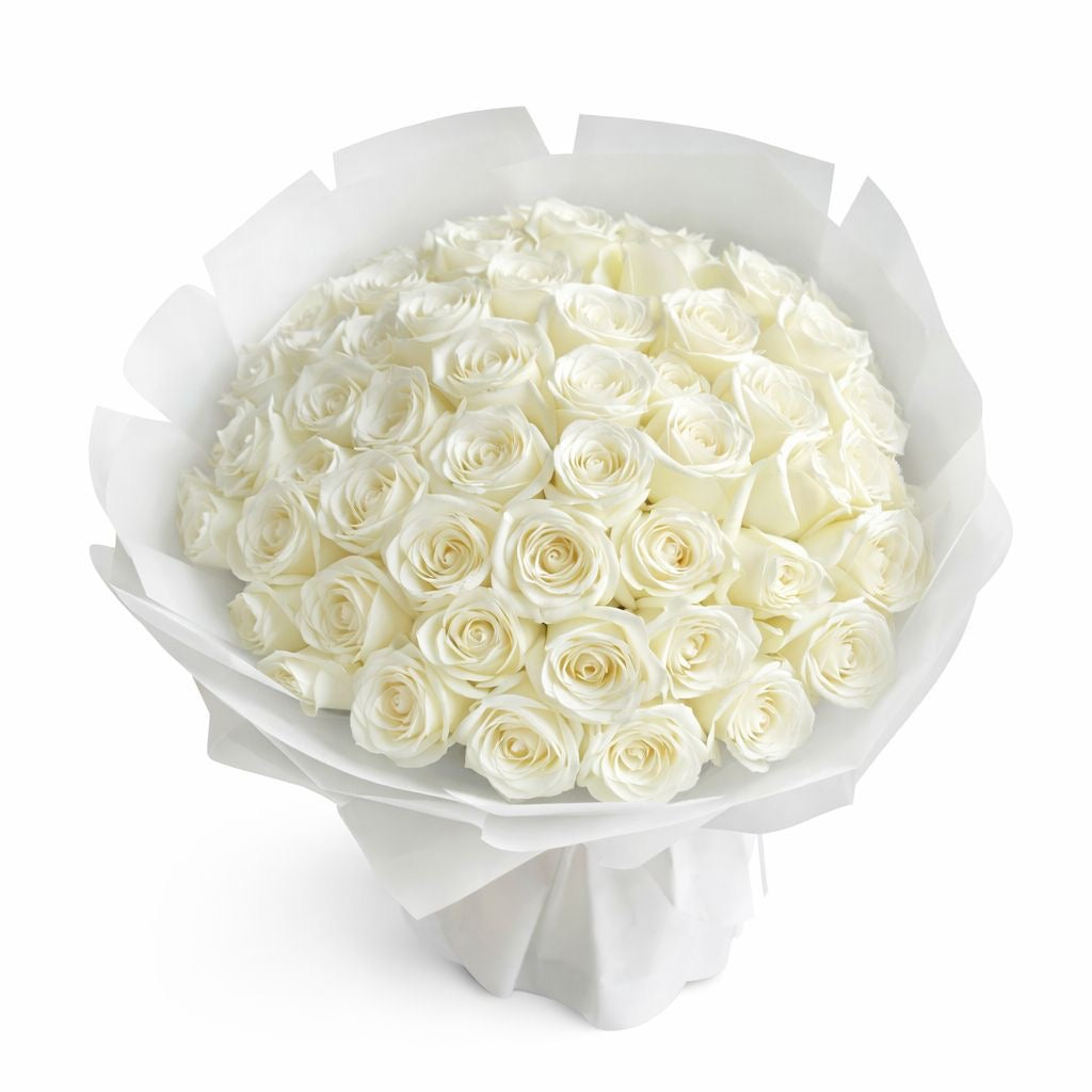 Ivory Dome (White Roses) | Fresh Flower Bouquet