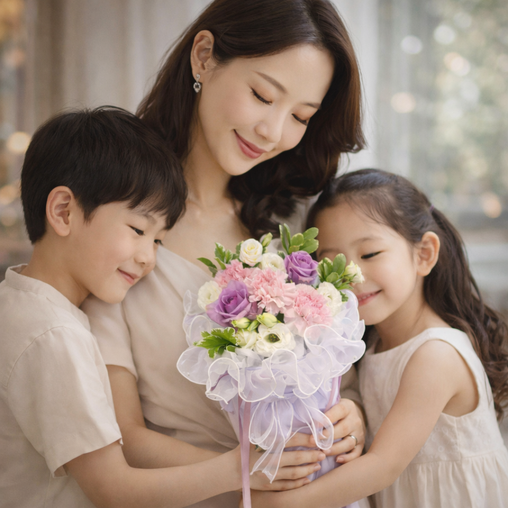 Lilac Ruffle (Carnations, Eustoma, Roses) | Fresh Flower Bouquet