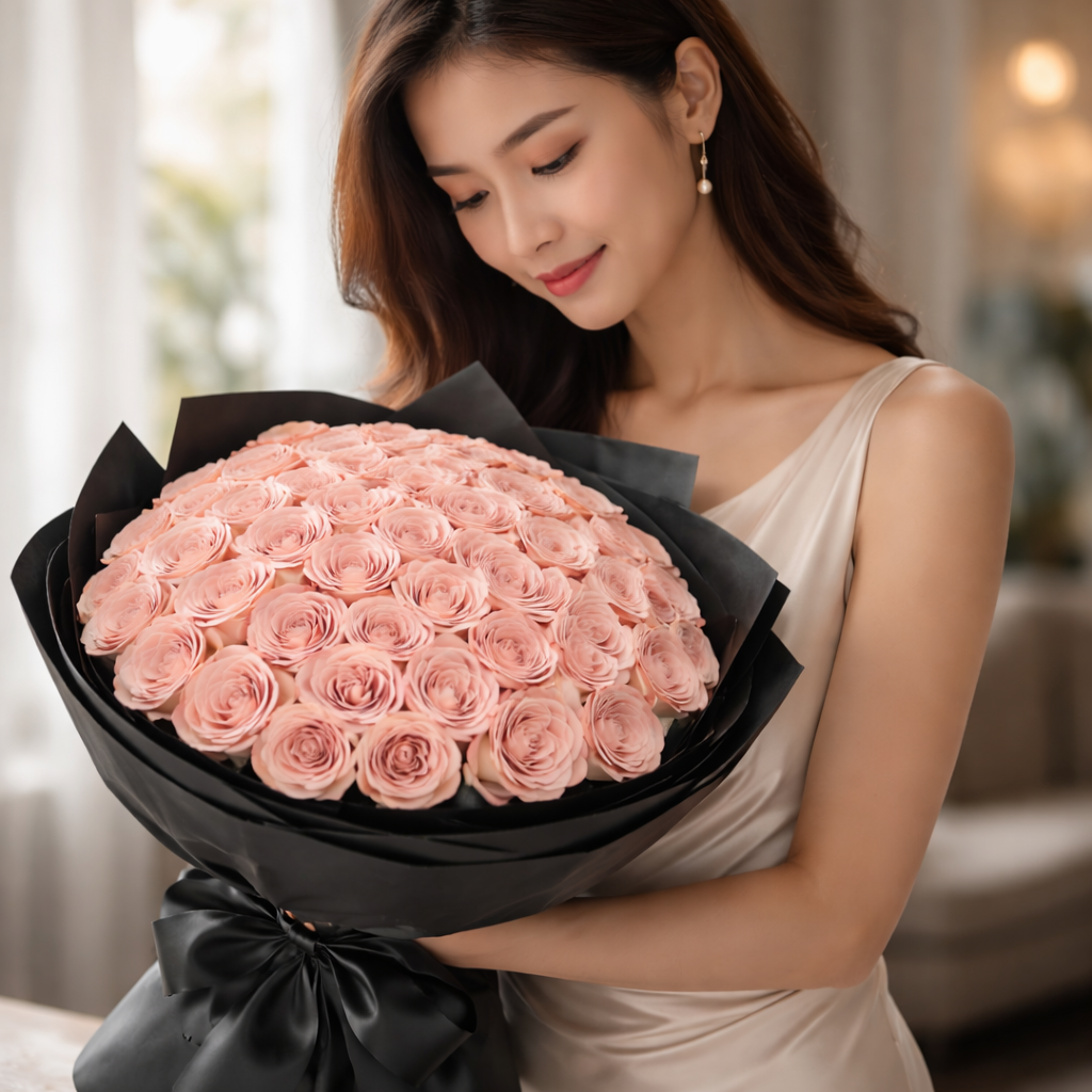 Mink Poise (Roses) | Fresh Flower Bouquet