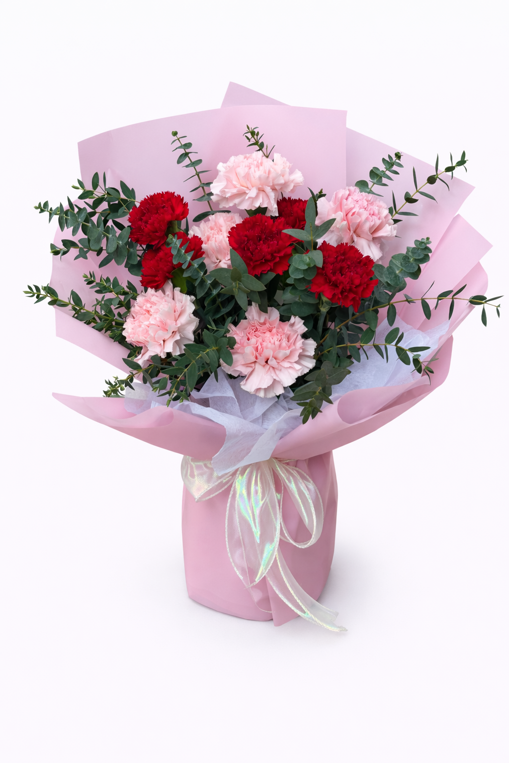 Velvet Picnic (Carnations, Eucalyptus) | Fresh Flower Bouquet