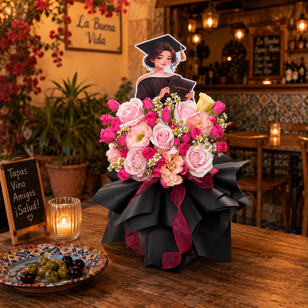 Dreams in Bloom (Roses, Eustoma, Chamomile) | Fresh Flower Bouquet