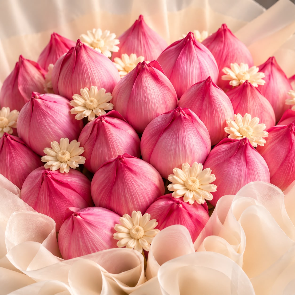 Lotus Éclat – 30 Pink Lotus | Grand Flower Bouquet