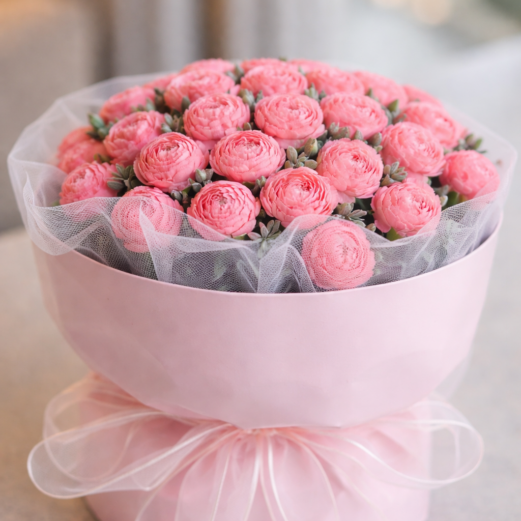 Blush Keepsake | Crochet Flower Bouquet