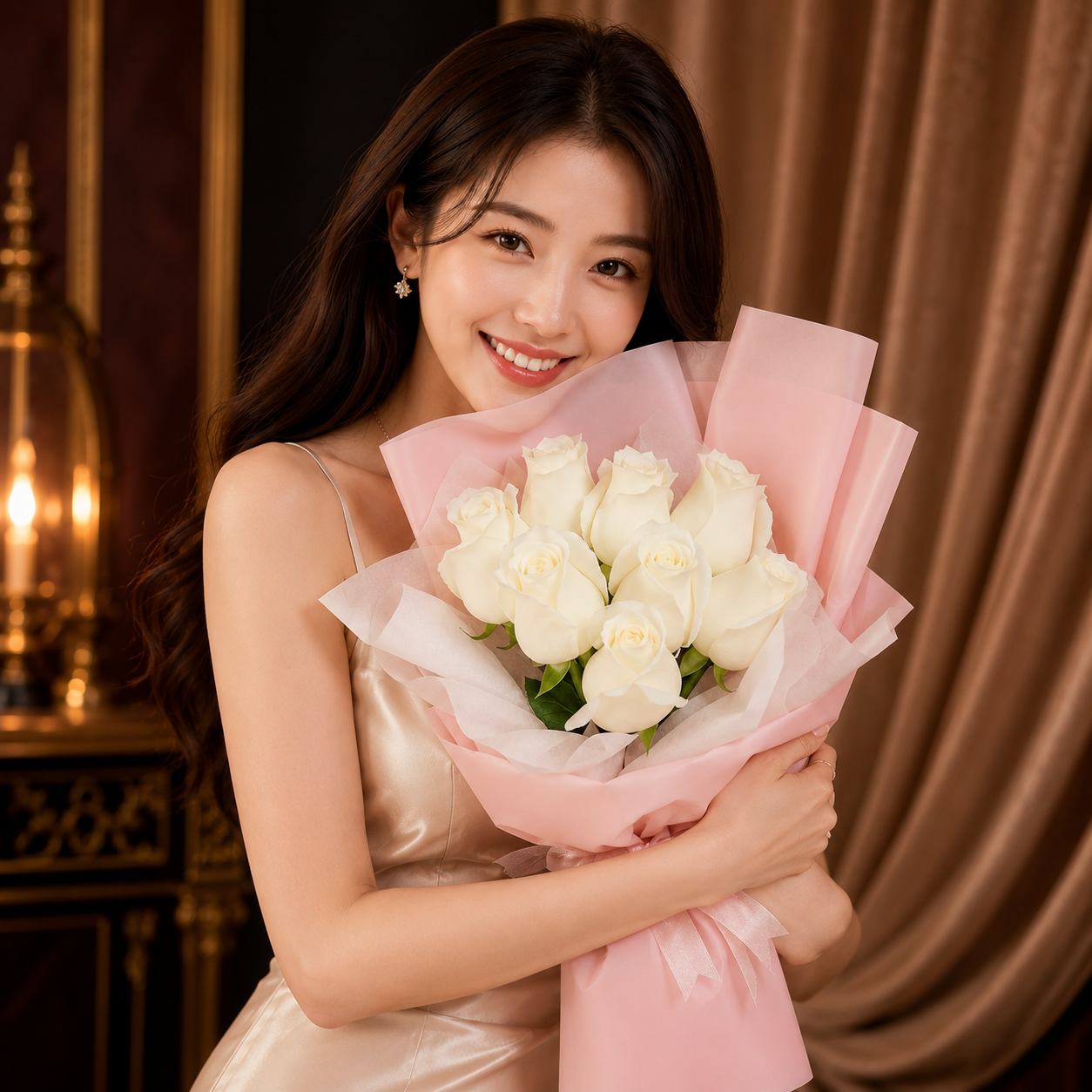 Ivory Serenade (Roses) | Flower Bouquet
