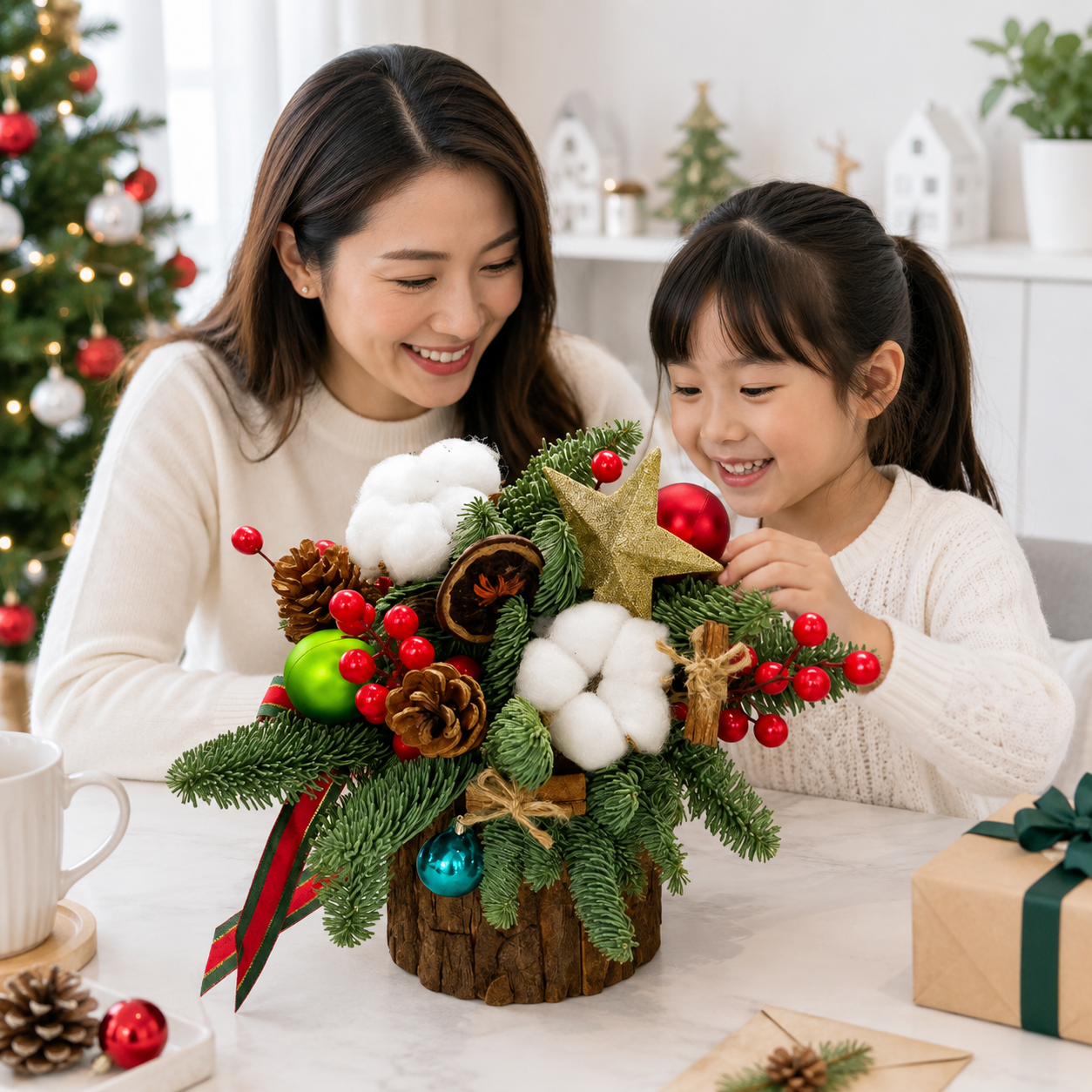 Velvet Pine (Cotton, Nobilis, Pine Cones) | Christmas Hamper