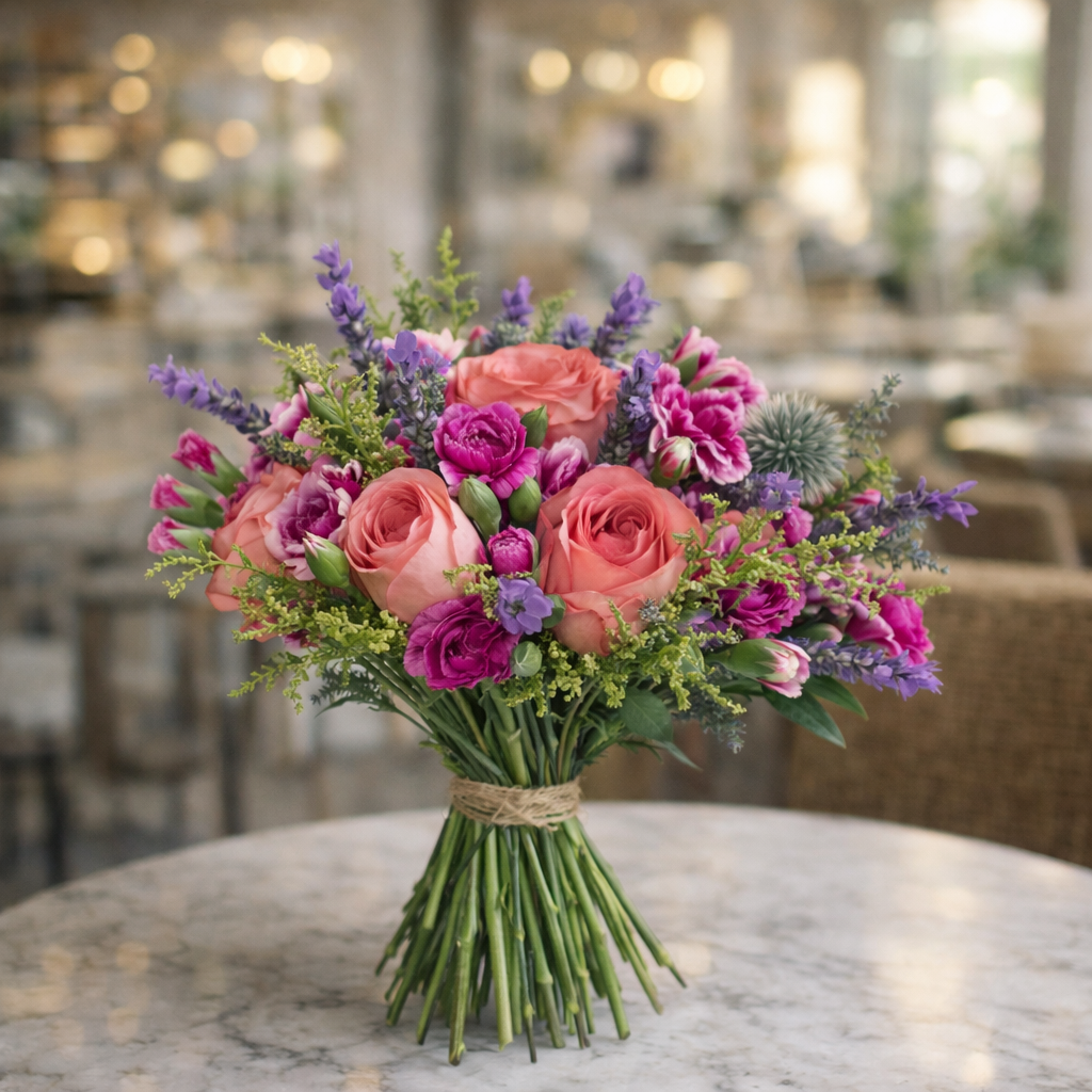 Lavender Bloomrush (Roses, Ranunculus, Lavender) | Flower Bouquet
