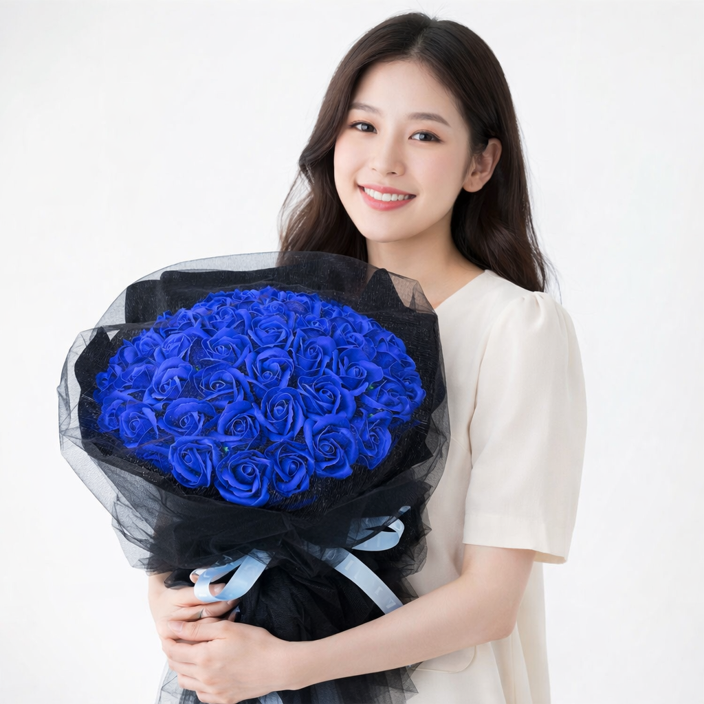 Midnight Sonata (Blue Roses) | 99 Roses Preserved Bouquet